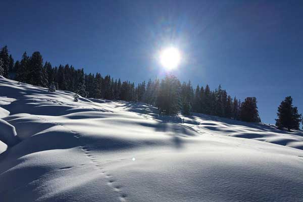 Schneedecke in Salzburg